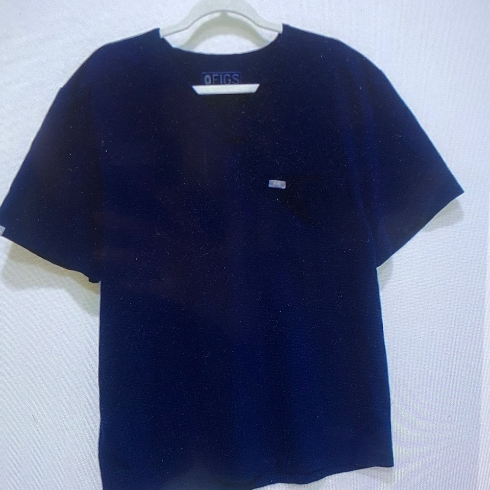 Figs Deep Blue Short Sleeve Tee